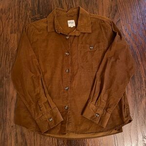 Kensie Brown Corduroy Shirt 100% Cotton